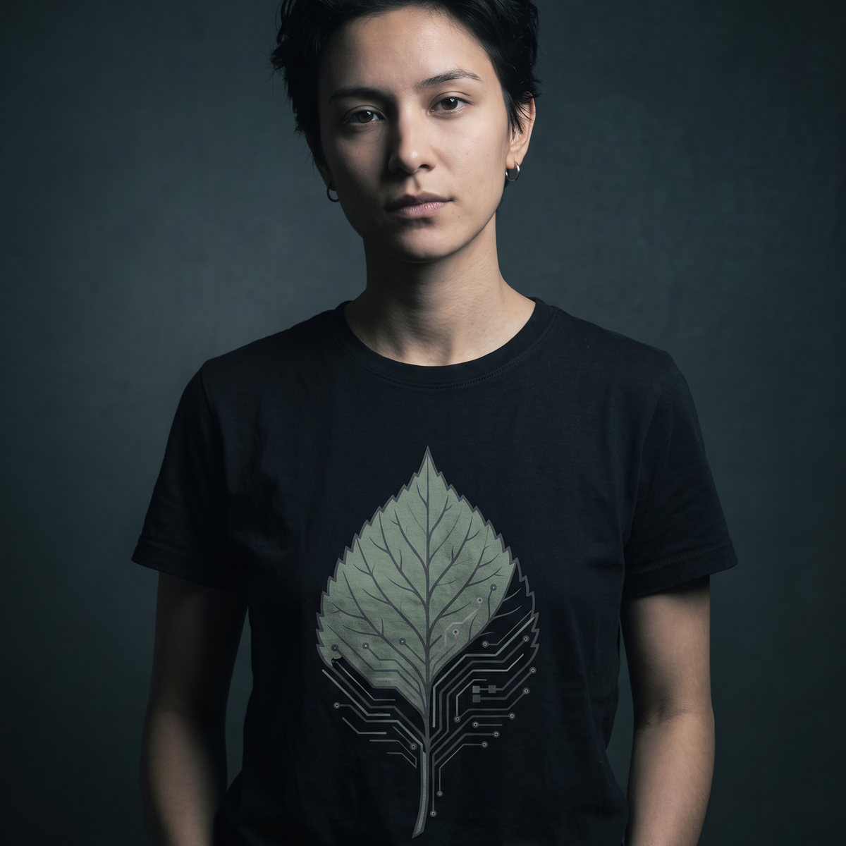 Silicon Leaf - T-Shirt — Lifestyle Photo v2
