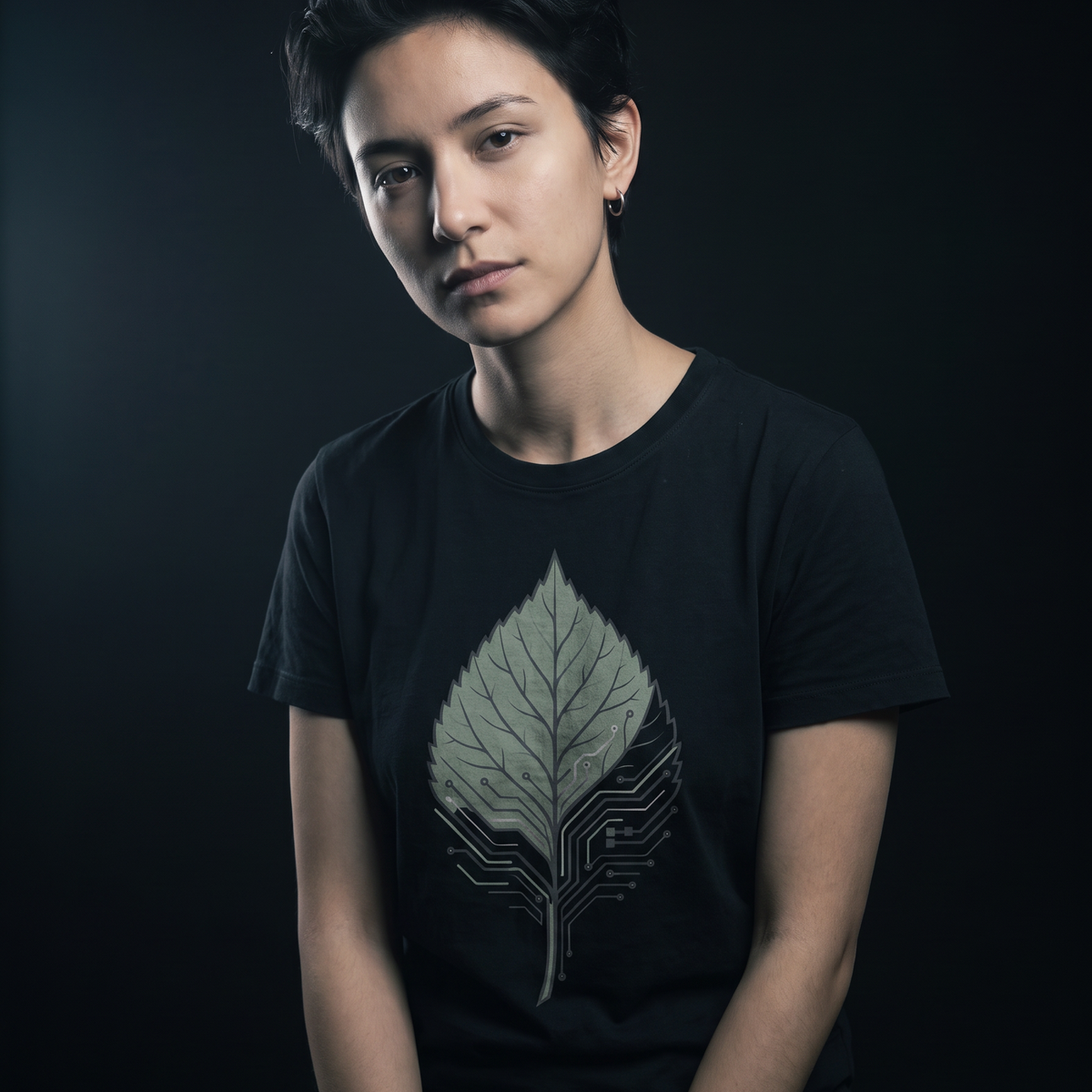 Silicon Leaf - T-Shirt — Lifestyle Photo v4
