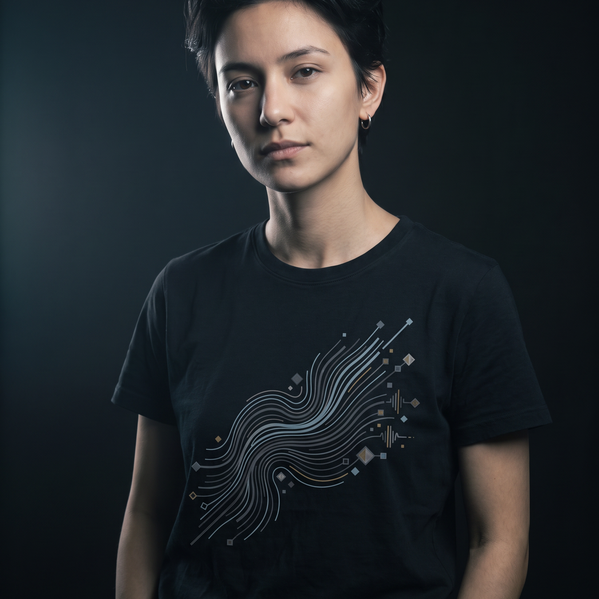 Algorithm of Wind - T-Shirt — Lifestyle Photo v2